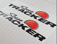 Sun Tracker Pontoon Boat Decal 22" x 5.3" 2pcs.